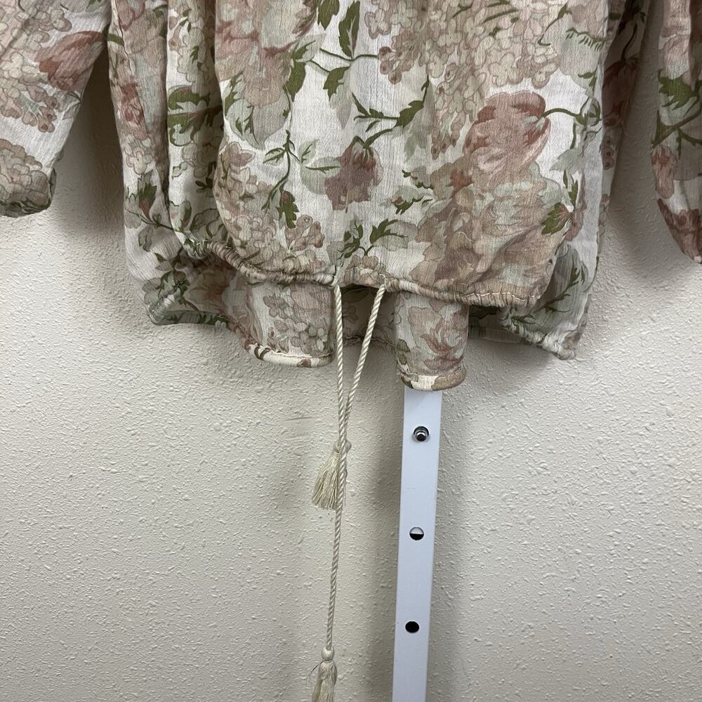 Denim & Supply Ralph Lauren Floral Peasant Top Womens M Medium Soft Pastel Boho - Picture 3 of 5